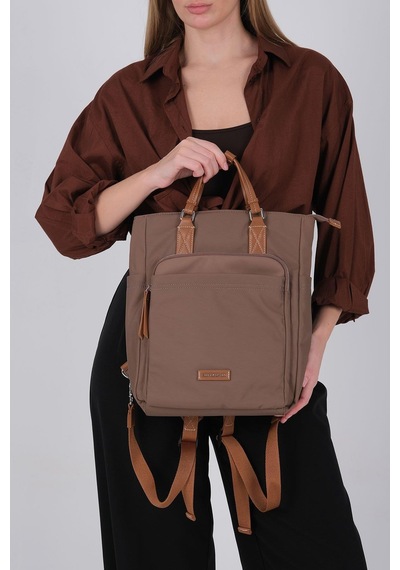 Silver Polo Sp1226 Kadın El Çantası Saten Kahve-taba