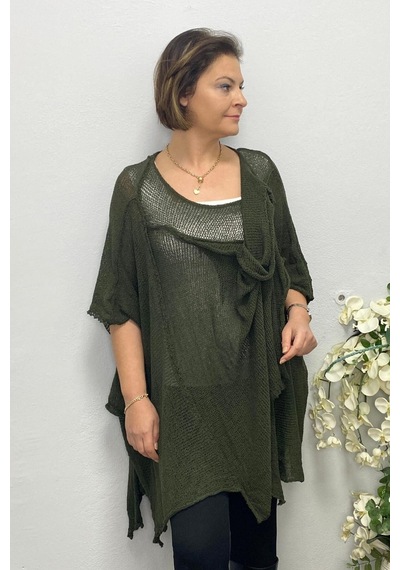 Mia Butik Kadın Haki Tasarım Merserize Mevsimlik Bluz-1601 Haki Mia Butik Kadın Haki Tasarım Merserize Mevsimlik Bluz-1601 Haki