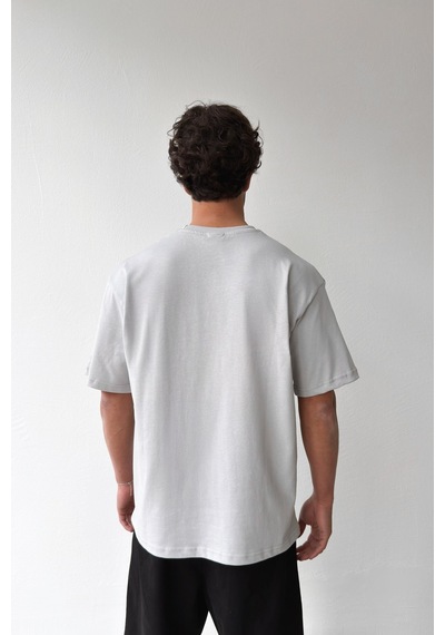 Flaw Atelıer Basic Oversize Fit Taş Rengi Tişört-29502