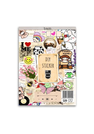 Vintage My Dıy Sticker Book 24 17 Cm 16 Sayfa Özel Tasarım Rengarenk Sticker Kitabı 1