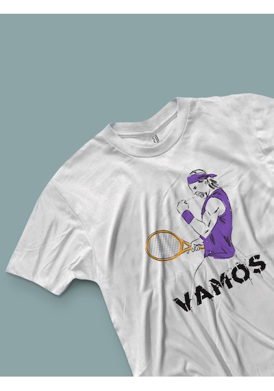 Fnbx Rafael Nadal Vamos Tennis T-shirt Beyaz