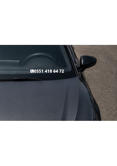 Kişiye Özel Telefon Numarası Sticker - Araba Oto Motosiklet Karavan Cam Araç Sticker - 00143 15X1,5 Cm