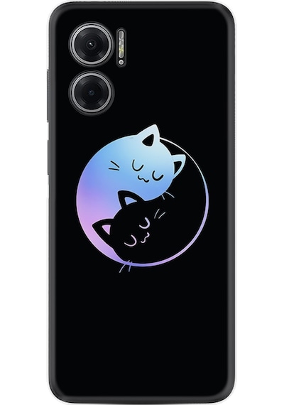 Xiaomi Redmi Note 11E Kilif Silikon Desen Love Cats 1604 566392890