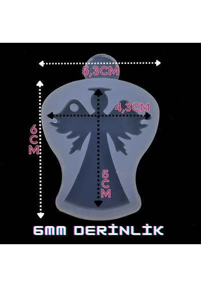 Epoksi Silikon Tek Melek Anahtarlık Kalıbı