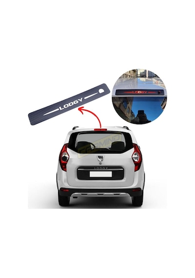 Dacia Lodgy Karbon Arka Fren Stop Lambası Sticker