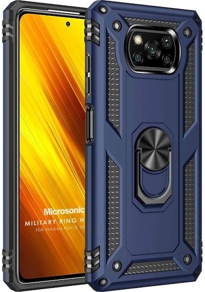 Xiaomi Poco X3 Pro Kilif Zirhli Standli Yüzüklü Tank Kapak 406470204