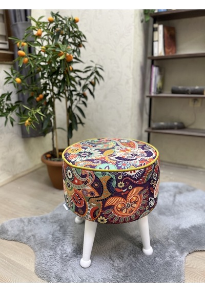 Asedia Miskin Lake Retro Ahşap Ayak Uzatma Pufu Makyaj Koltuğu Bench Tabure