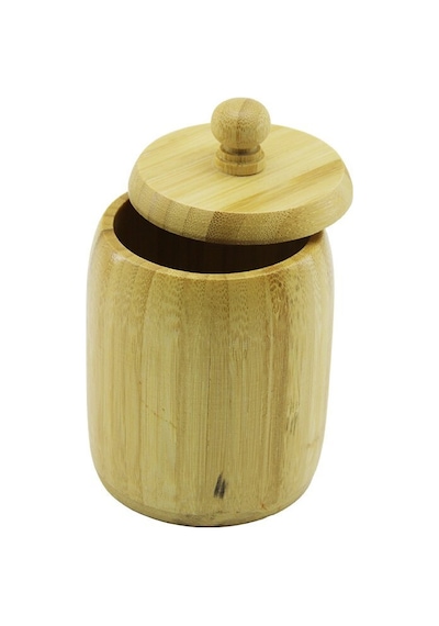 İbico İ22-230 Çap: 7.5cm Derinlik: 8.5cm No-8 Ahşap Bambu Şekerlik Kapaklı Diğer