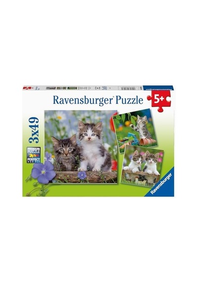 3 X 49 Parça Puzzle Tiger Babies 80465