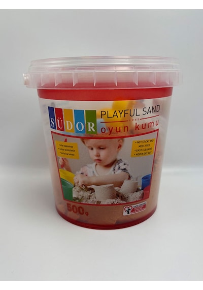 Kinetik Kum Kırmızı Renk 500 Gr Turuncu
