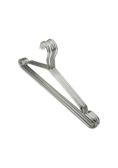 Metal Elbise Askısı 12 Adet Kıyafet Askısı Pantolon Askısı Askı Metal Beyaz Diğer