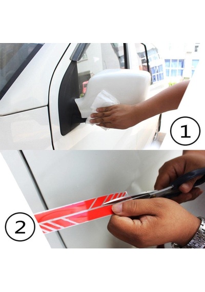 Carmind Araba Yan Ayna Şerit Sticker (2 Adet)
