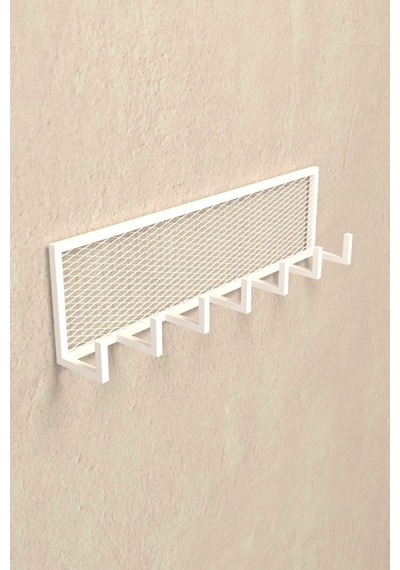 Aju Duvar Askısı Portmanto Elbise Havlu Askılığı Ev Banyo Mutfak Düzenleyici Modern 7 Kol Metal Askılık Beyaz
