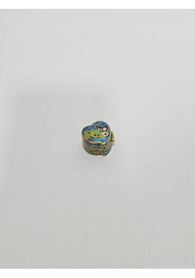 Antika Cloisonne Minyatür Kutu 2,4x2,4cm 095