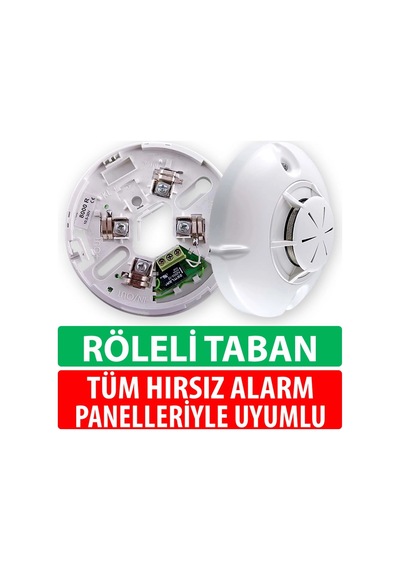 Optik Duman Dedektörü Ve Röleli Dedektör Tabanı Unipos Fd 8030 + Db 8000r