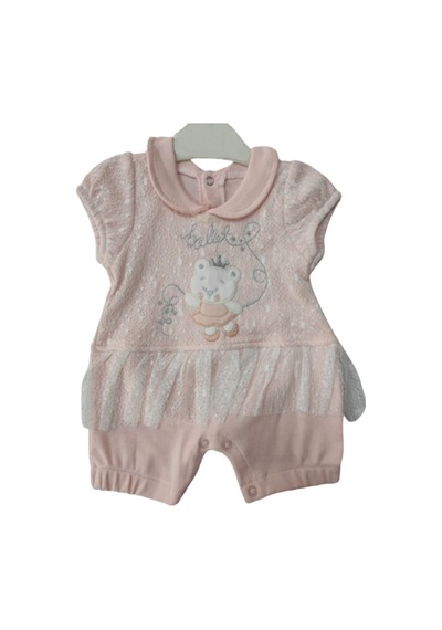 Cebeciticaret Kız Bebek Tulum Somon-3 Aylık-Somon Çok Renkli