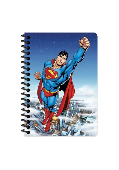 3 Adet Superman A6 80 Yaprak Çizgili Spiralli Bloknot