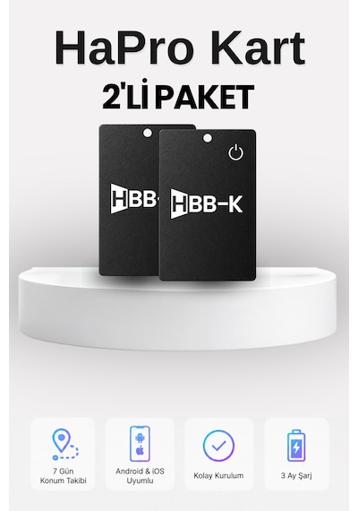 Hbb-k Apple Uyumlu iOS&android Akıllı Kart Siyah 2'li Paket