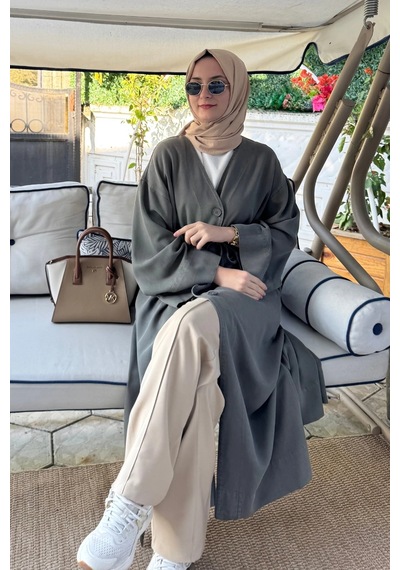 Rabia Şamlı Nazenin Kot Tencel Kap Çağla Normal