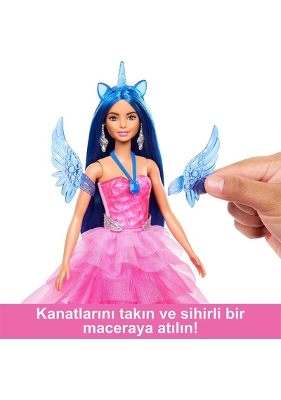 Hrr16 Barbie Mavi Saçlı Prenses Bebek Standart
