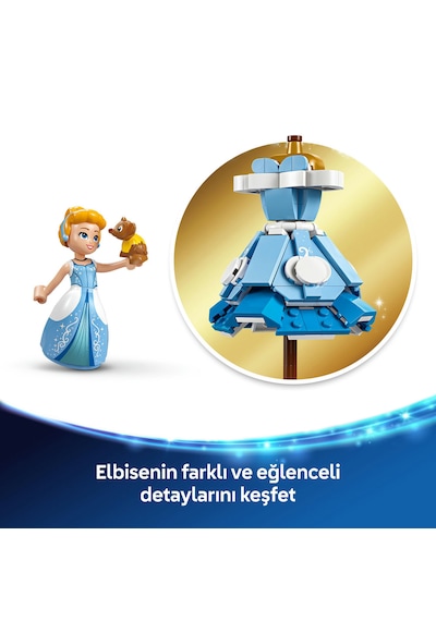 LEGO® ǀ Disney Princess Sindirella'nın Elbisesi 43266 - 9 Yaş ve Üzeri Prenses Seven Çocuklar için Yaratıcı Oyuncak Yapım Seti (474 Parça)