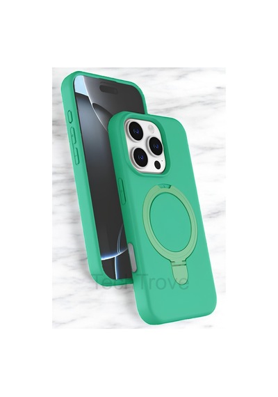 Apple Uyumlu iPhone 16 Pro Max Kılıf Soft Tasarım Magsafe Halka Stand İçi Kadife Kapak