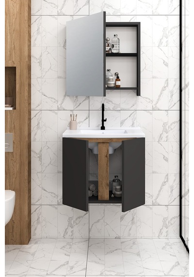 %100 Mdf 65 Cm Lavina Banyo Dolabı Beyaz
