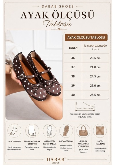Dabab Shoes Penelop Kadın Acı Kahve Saten Puantiyeli Fiyonk Detaylı Ayarlanabilir Tokalı Ortopedik Taban Mary Jane Babet Ayakkabı Kahverengi Dabab Shoes Penelop Kadın Acı Kahve Saten Puantiyeli Fiyonk Detaylı Ayarlanabilir Tokalı Ortopedik Taban Mary Jane Babet Ayakkabı Kahverengi