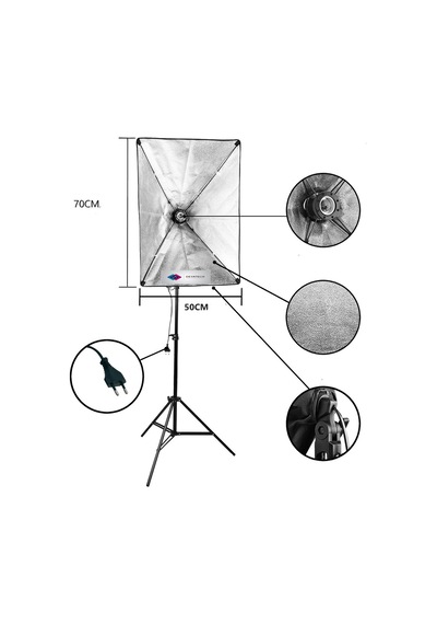 Deyatech 50 x 70 CM Pro LED Lambalı Video Işık Softbox 2'li