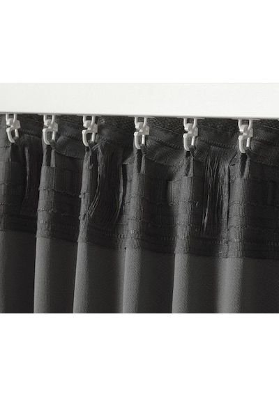 Ikea Annakajsa Fon Perde 145x300 Cm Siyah Gri Siyah - Gri