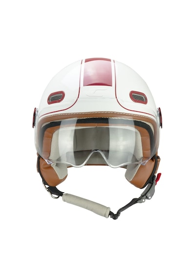Cgm 191v Pix Vintage Bianco Bordeaux Sagomata Açık Kask Beyaz-kırmızı Kırmızı - Beyaz