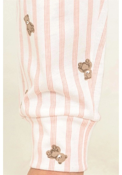 Rolypoly Kız Çocuk Baskılı Pijama Takımı Beyaz Rp3912-3