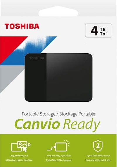 Toshiba 4tb Canvio Ready Usb 3.2 Gen1 Hdtp340ek3ca