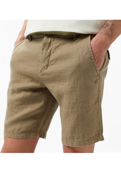 Nautica Erkek Yeşil Slim Fit Keten Şortdüzb35214t