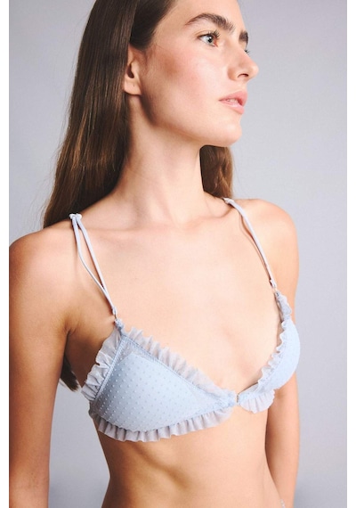 Defacto Tül Kumaş Çıkarılabilir Kap Pedli Balensiz Açık Mavi Bralet H6493ax26spbe550 Mavi-be550