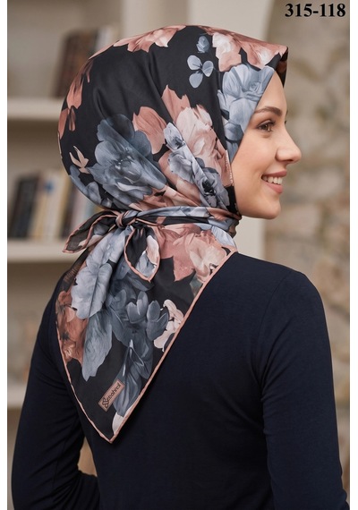 Sharell Desenli Soft Pamuk Eşarp 315-118 Çok Renkli