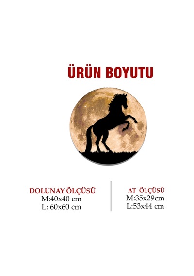 Kişiselleştirilebilir Led Işıklı Epoksi Katmanlı Tablo Lowell At Dolunay Sarı - 738226087 Sarı