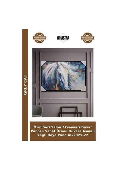 Özel Seri Salon Aksesuarı Duvar Panosu Sanat Ürünü Duvara Asmalı Yağlı Boya Pano Alk2925-22