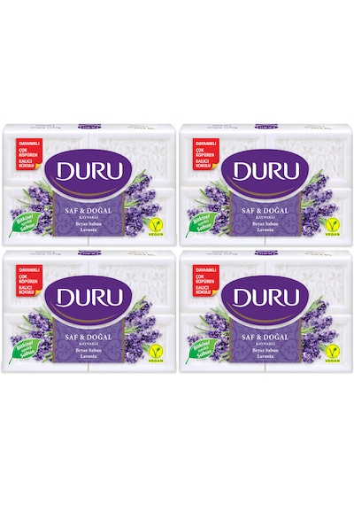 Duru Saf & Doğal Lavanta Beyaz Kalıp Sabun 4 x 600 G