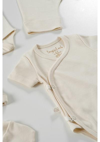 Tinylamb Natural Organik Yenidoğan Hastane Çıkışı - 12 Parça Krem