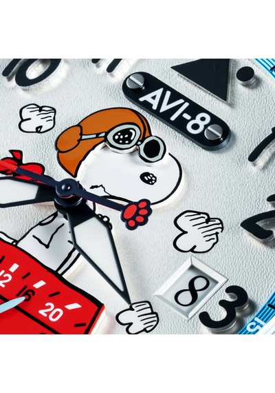 Avı-8 Hawker Hurricane Av-4151-02 Mckellar Dual Time Peanuts Snoopy Flying Ace Limited Edition Erkek Gri