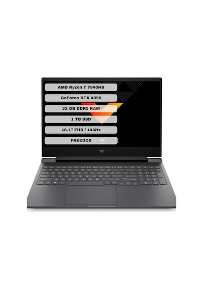 Hp Victus Gaming 16-S0051NT 892P9EA R7-7840HS 32 GB 1TB SSD RTX4050 16.1'' Dos Dizüstü Bilgisayar