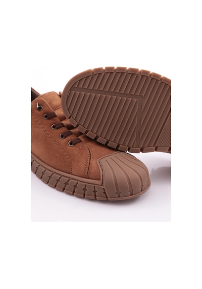 Dgn 9870 Erkek Kapali Bağcikli Sneaker Ayakkabi 9870-2505-R1774 Taba