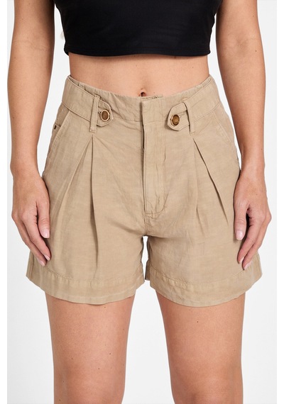 Guess Shaye Kadın Keten Karışımlı Relaxed Fit Şort Çok Renkli