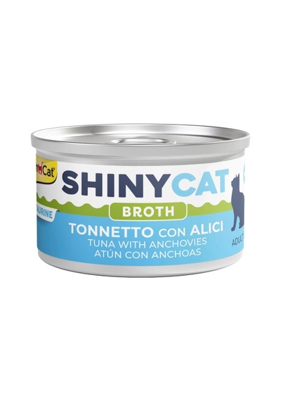 Gimcat Shinycat Sos İçinde Ançüezli Ton Balığı Kedi Konserve Maması 70 Gr