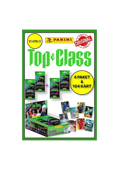 Panini Fifa Top Class 2024 Fat Pack Futbolcu Kartları + 4 Paket 96 Adet Kart + 8 Holo Giants Kart