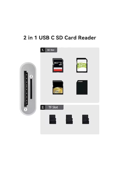 Nk1023 2'si 1 Arada Telefon Ve Pad İçin Type-c'den Sd Karta Otg Sd/tf Bellek Dönüştürücü Tak Çalıştır Kart Ok