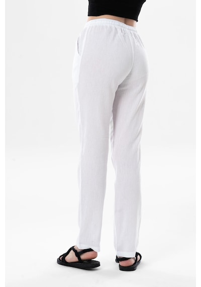 Eliş Şile Bezi Şile Bezi Çift Cepli Unisex Yazlık Pantolon Beyaz Byz-beyaz Beyaz