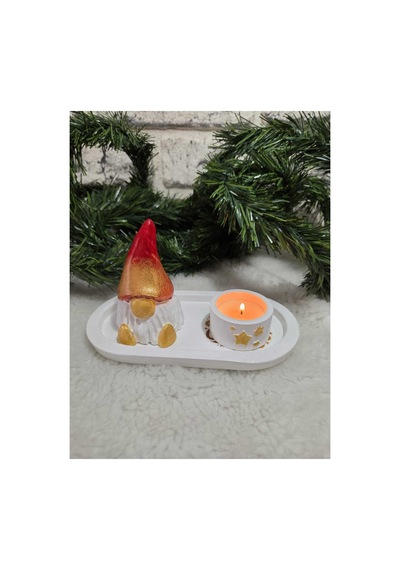Noel Baba Biblo Ve Mumluklu Sunumluk Set-merry Chrislmas Sticker Yazı