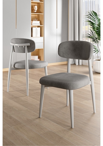 Canisa Jolin Serisi Mdf 90x168 Beyaz Mutfak Masa Takımı 6 Gri Metal Sandalye Beyaz Masa, Gri Sandalye Canisa Jolin Serisi Mdf 90x168 Beyaz Mutfak Masa Takımı 6 Gri Metal Sandalye Beyaz Masa, Gri Sandalye